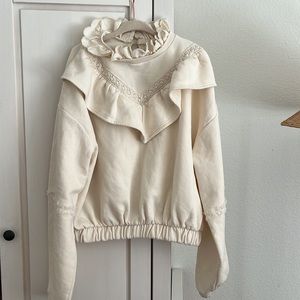 River Island Kids 9-10 Ruffle Plush Ruffle Sweater